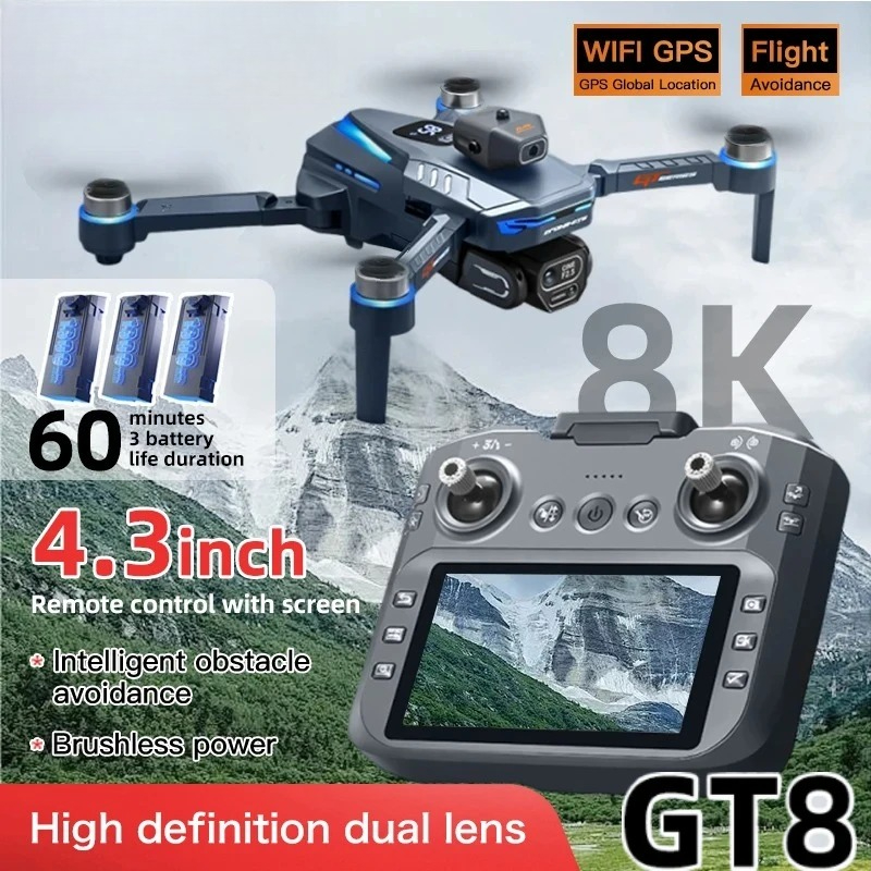 Drone Photogrammetry - Original GT8 Drone 8K Professional Dual