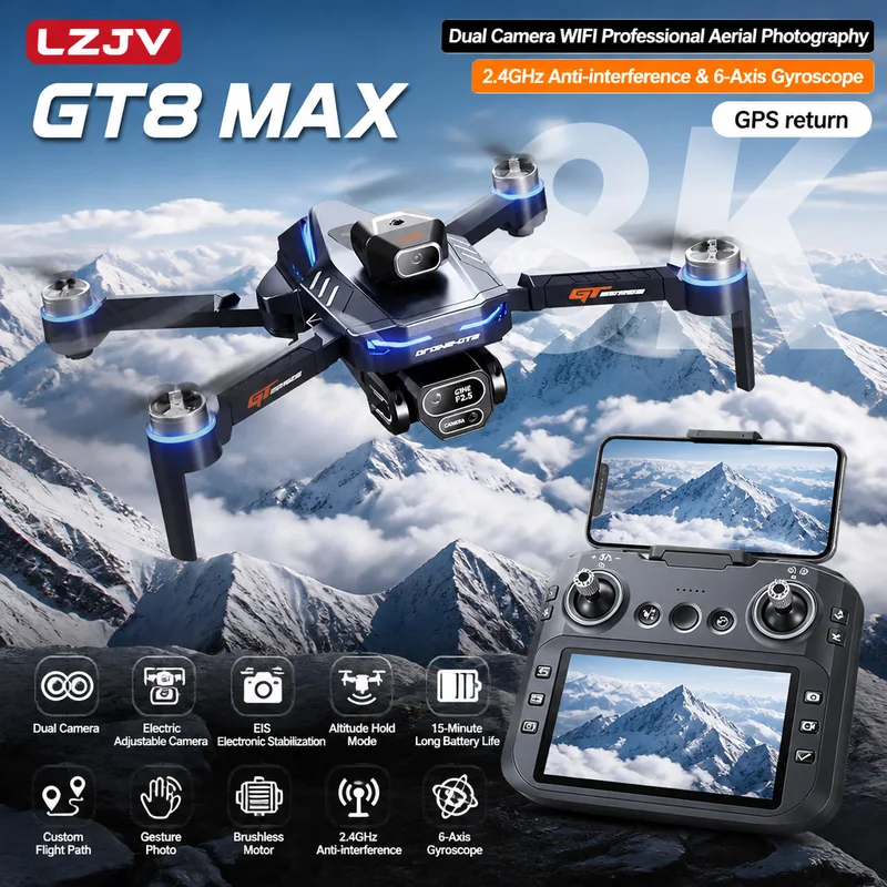 GT8 Max Foldable Drone 8K HD P - Drone Photogrammetry recension och pris