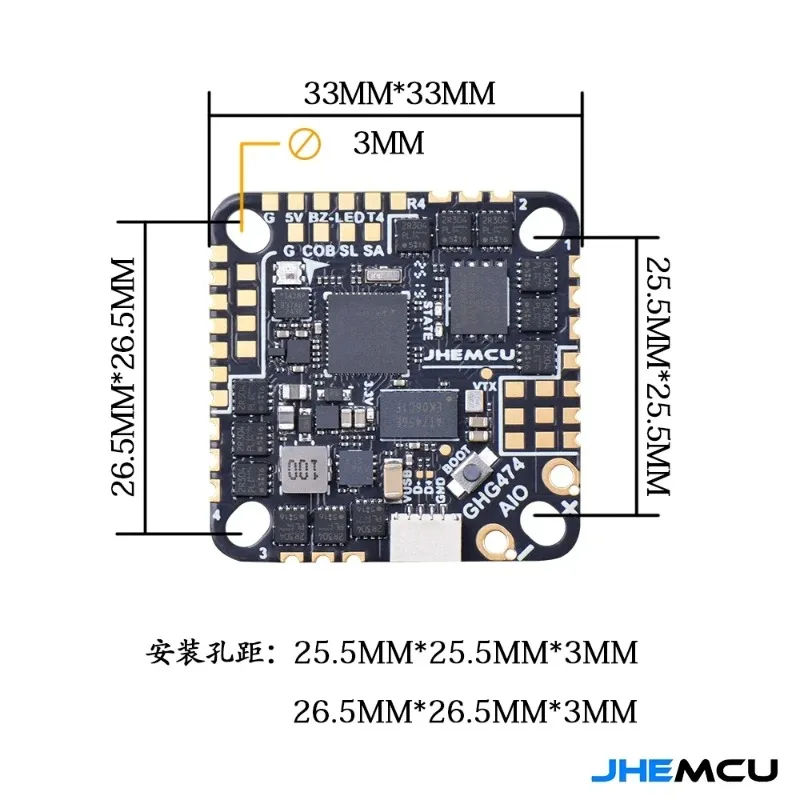 JHEMCU GHG474AIO 40A AIO Fligh - Betaflight Fc F4 recension och pris