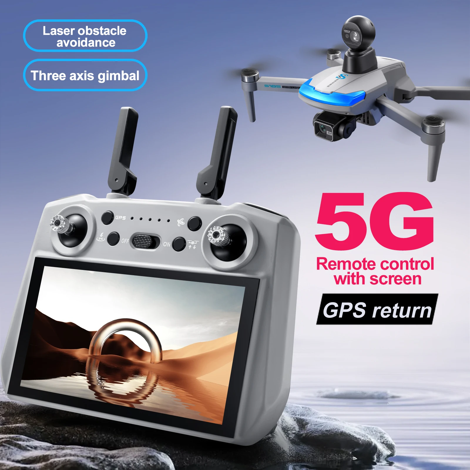 S185 Professional Drone 2.7K H - Drone Photogrammetry recension och pris